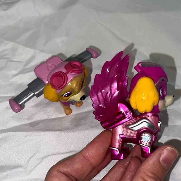 7 Skye toy figures Paw patrol Mighty pups action pup pack super paws plush movie - Picture 6 of 16